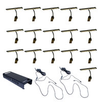 RATstands Apollo LED Clip-On Light x16 with 1 x DMX Power Supply and Cable Set