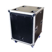 BravoPro 12RU shock mount rack case with front and rear sliding doors with wheels and wheel cups