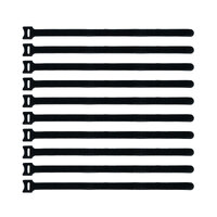 Velcro Tie 12mm x 300mm Light Duty - Black 10 pieces