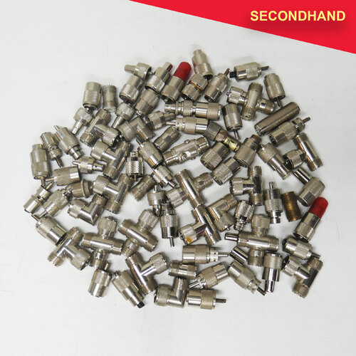 Qty of Assorted PL-259-style Coaxial Connectors & Adaptors (secondhand)