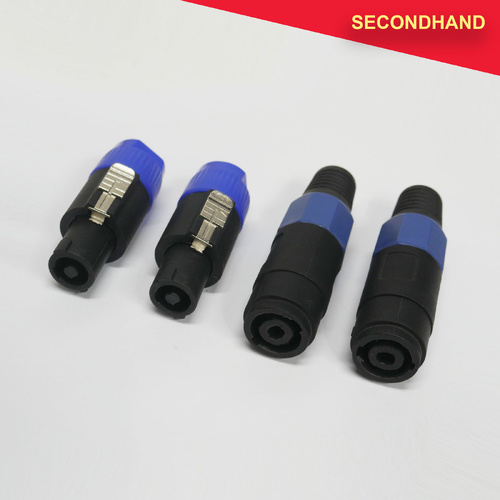 Set-of 2 x Speakon 4-Pole Line Male and 2 x Speakon 4-Pole Line Socket Connectors  (secondhand)