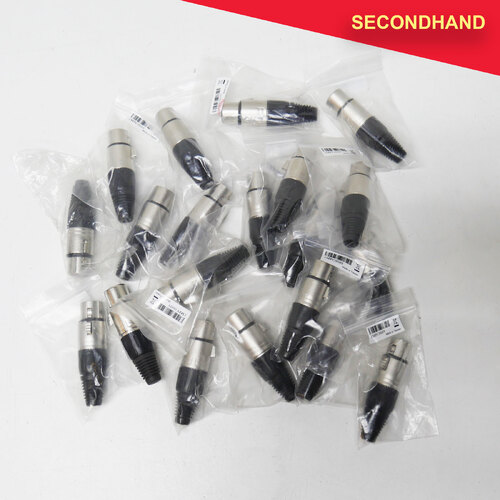 Lot of 20 x 4-pin Female XLR Connectors [B]  (secondhand)