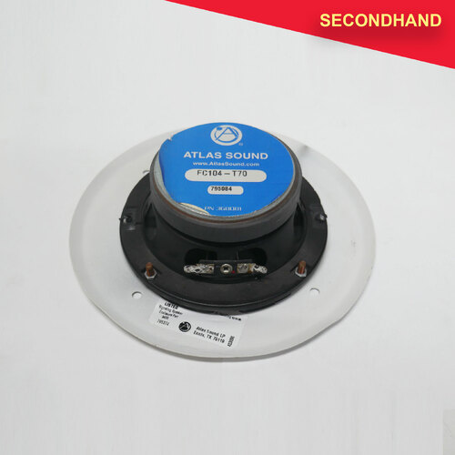 Atlas Sound FC104-T70 8ohm 4" Speaker with White Grille 7.5inch Diameter (secondhand)