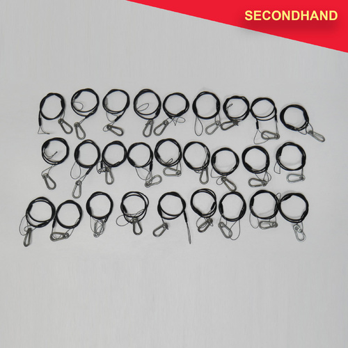 Lot-of-27  Safety Cables 700mm  - Black  (secondhand)