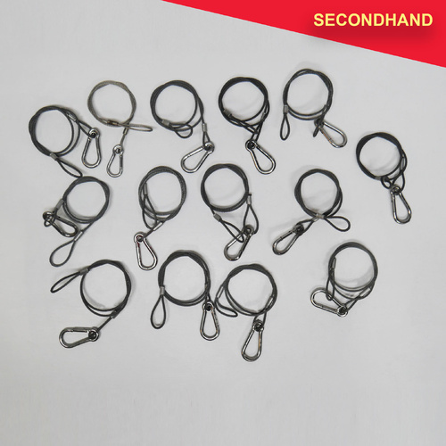 Lot-of-14  Safety Cables 700mm  - Silver [A]  (secondhand)