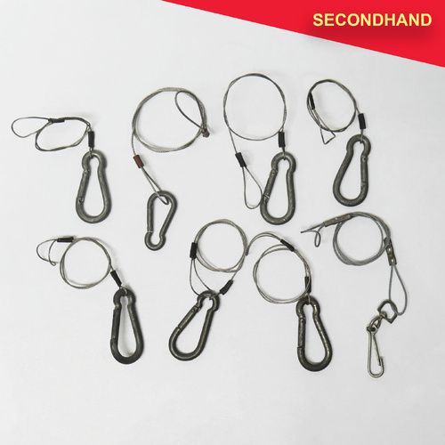 Lot-of-8  Assorted Light Weight Safety Cables - 300~350mm (secondhand)