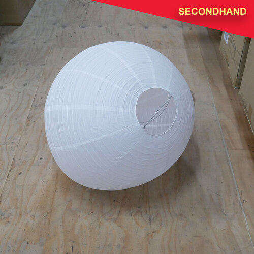 Set of 6 x Spherical Paper Lamp Shade 750mm Diameter White - some small tears (secondhand)