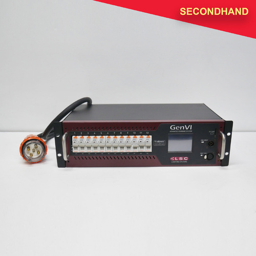 LSC GENVI Advanced Dimming & Power Switching System 12ch x 10A GPO Outlets 40amp 3-phase Plug & Tail (secondhand)