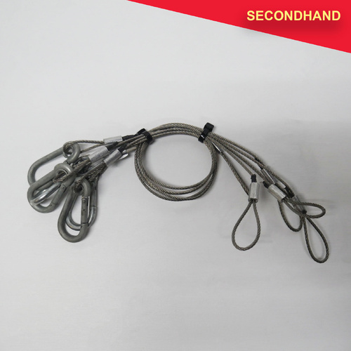 Set-of-4 x 400mm x 2.5mm Silver Safety Cables (secondhand)