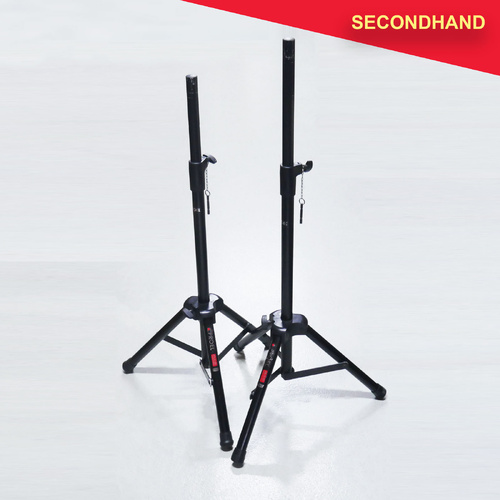 Pair of Proel FRE290BK Compact Aluminium Speaker Stand 107-156cm  (secondhand)
