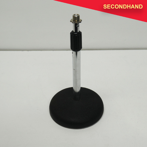 Round Base Table Microphone Stand - Adjustable 270-410mm (secondhand)