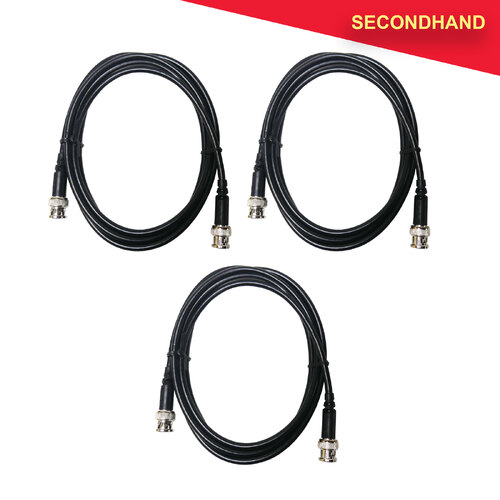 Set of 3 x 1.8m BNC-BNC Antenna Cable As New (secondhand)