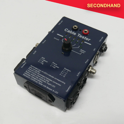 Cable Tester for 3-pin XLR, Speakon, RCA, 5-pin DIN & 6.35mm Jack TRS (secondhand)