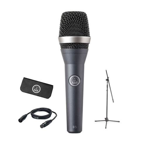 AKG D5STAND Pack with D5 Microphone Microphone Stand and 5M XLR Lead