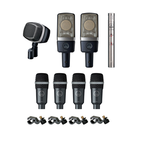 AKG Premium 8-Microphone Reference Drum Microphone Set