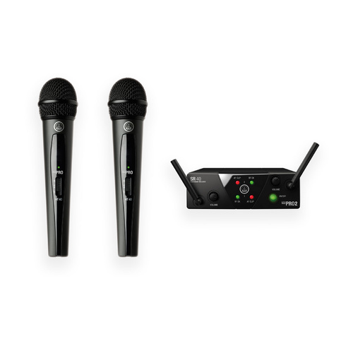 AKG WMS40 Mini Dual Handheld Wireless System US25-B/D 537.900/540.400 MHz