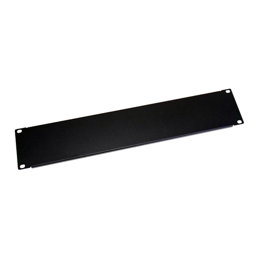 2RU Blank Rack Panel - Black