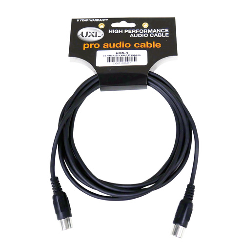 UXL HMD03 3-Metre MIDI Cable
