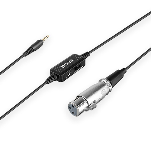 Boya BCA6 XLR3 Female to 3.5mm TRRS Jack with 3-Position Pad