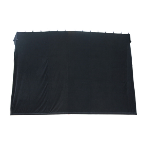 BravoPro 43BBK 4M x 3M Black Cotton Velvet Curtain - Flat