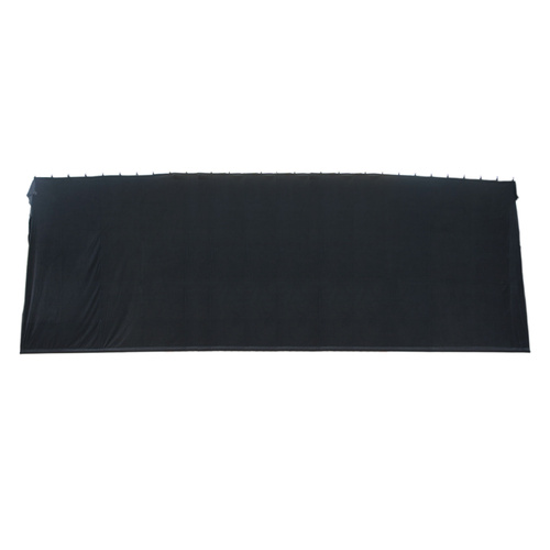 BravoPro 93BBK 9M x 3M Black Cotton Velvet Curtain - Flat