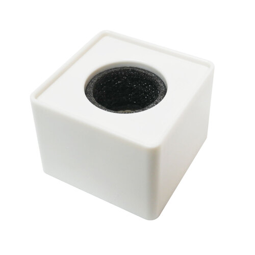 BravoPro Square Microphone Flag suitable for 35-40mm Diameter Microphones - White