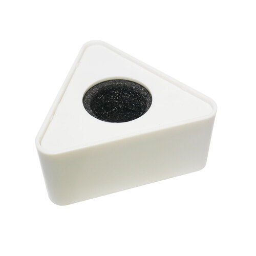 BravoPro Triangular Microphone Flag suitable for 35-40mm Diameter Microphones - White