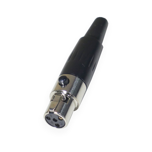 BravoPro TA4F 4-pin Connector Compatible for Shure Wireless Systems - Black