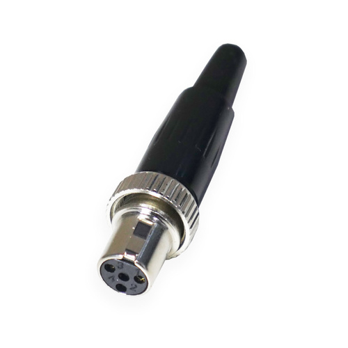 BravoPro TA4F 4-pin Connector with Screw for Mipro Wireless Systems - Black