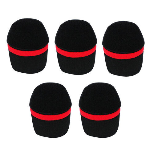 BravoPro WS83 Foam Windsock 5-Pack suits Wireless Microphones - Black