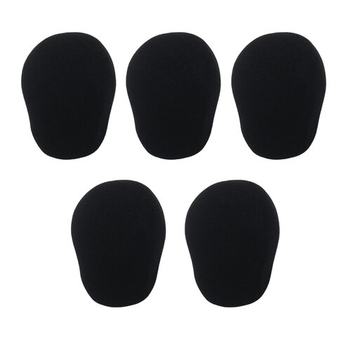 BravoPro WS85 Foam Windsock 5-Pack suits Standard Microphones - Black