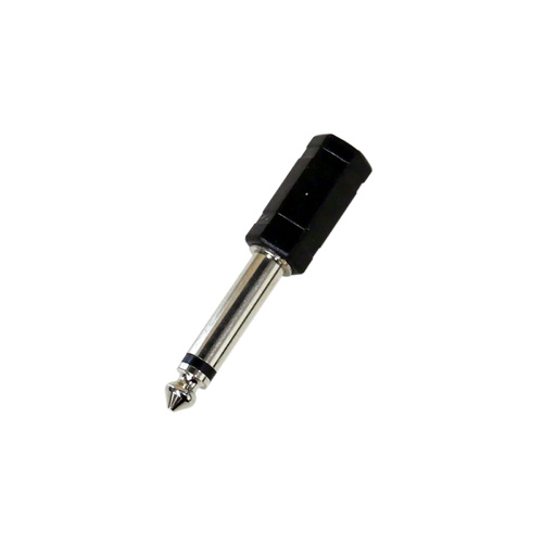 6.35mm TS Jack Plug to 3.5mm TS Jack Socket Adaptor - Mono