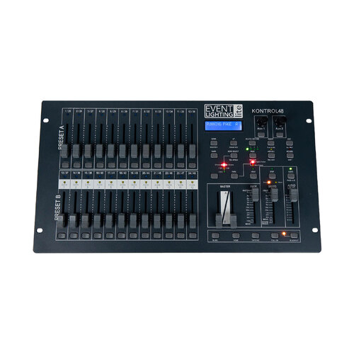 Eventec KONTROL48 - 48 Channel /  24 Slider DMX512 Lighting Controller