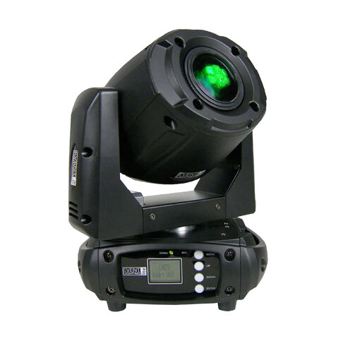 Eventec 75W LED Mini Moving Head Spot with 8+ Colours, 6+ Rotating Gobos & 3 Facet Prism