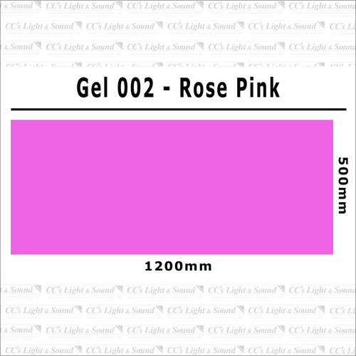 Clear Color 002 Filter Sheet - Rose Pink
