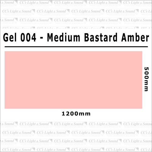 Clear Color 004 Filter Sheet - Medium Bastard Amber