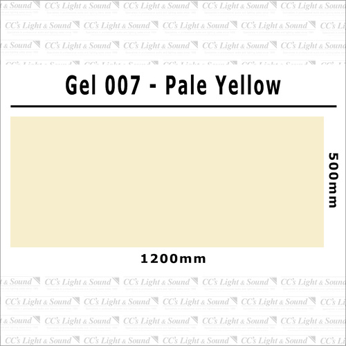 Clear Color 007 Filter Sheet - Pale Yellow