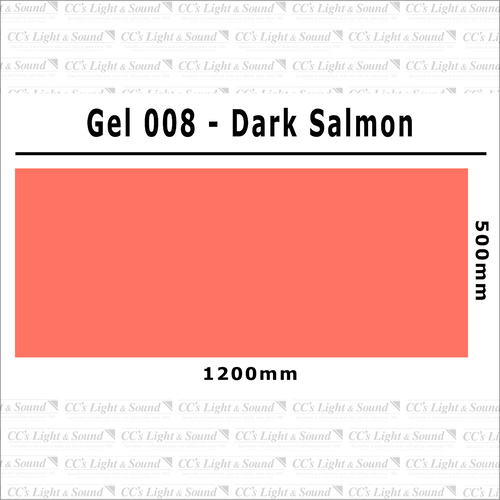 Clear Color 008 Filter Sheet - Dark Salmon