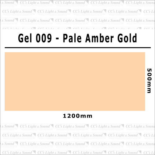 Clear Color 009 Filter Sheet - Pale Amber Gold