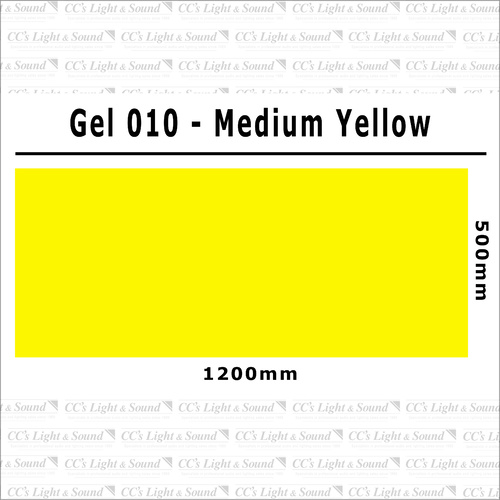 Clear Color 010 Filter Sheet - Medium Yellow