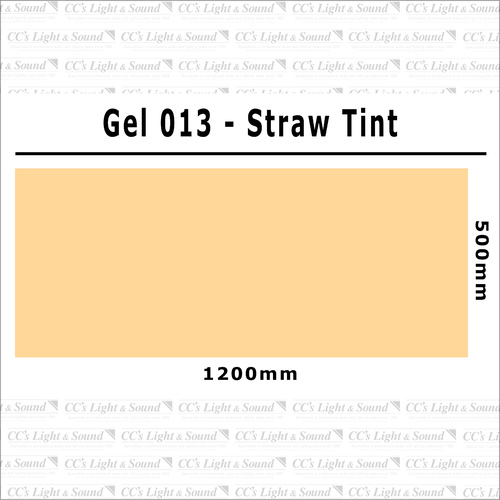 Clear Color 013 Filter Sheet - Straw Tint