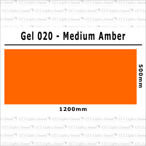 Clear Color 020 Filter Sheet - Medium Amber