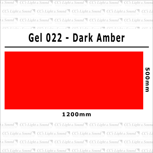 Clear Color 022 Filter Sheet - Dark Amber