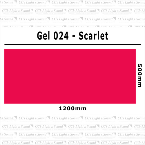 Clear Color 024 Filter Sheet - Scarlet