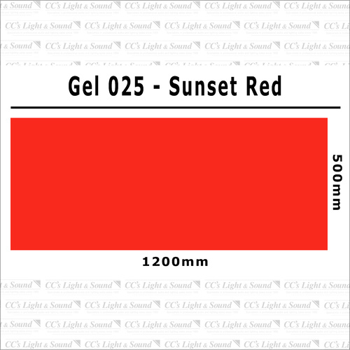 Clear Color 025 Filter Sheet - Sunset Red