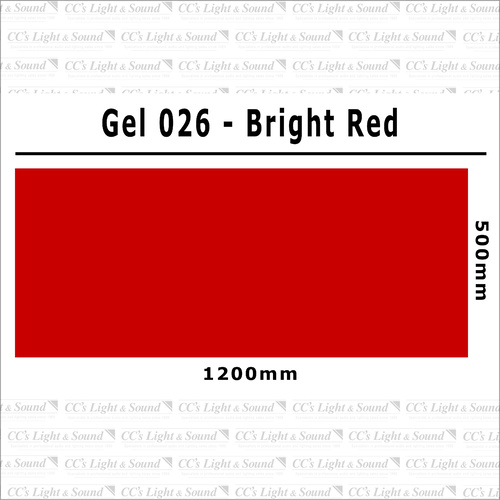 Clear Color 026 Filter Sheet - Bright Red