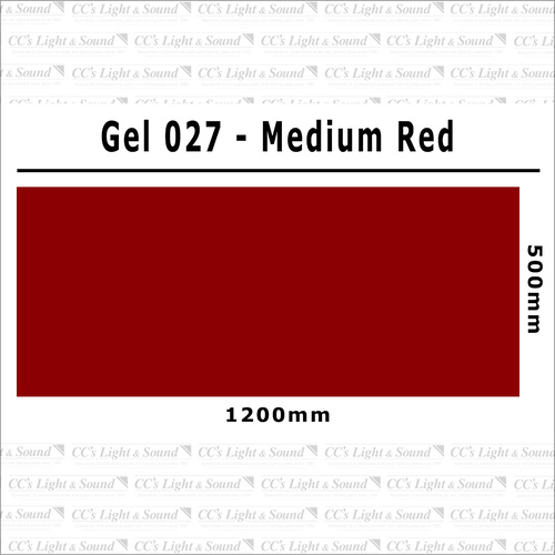 Clear Color 027 Filter Sheet - Medium Red