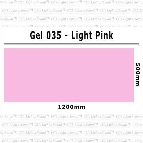 Clear Color 035 Filter Sheet - Light Pink