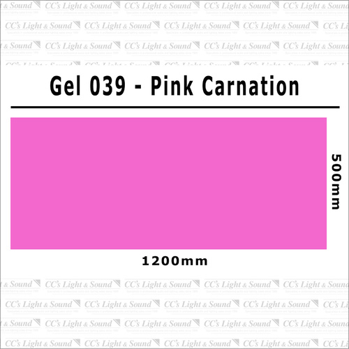 Clear Color 039 Filter Sheet - Pink Carnation