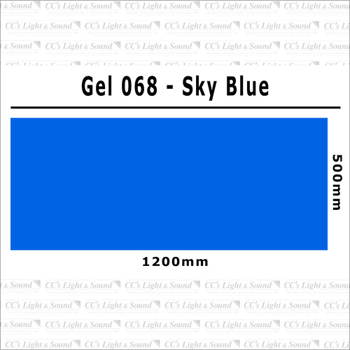 Clear Color 068 Filter Sheet - Sky Blue